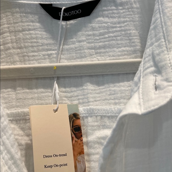 White Button-Down Maxi Dress - Picture 4 of 9